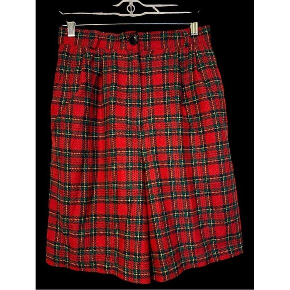 Norton McNaughton Shorts Suit 2 Pcs Blazer/Shorts Red/Green Tartan Sz. 8 Vtg - Picture 9 of 15